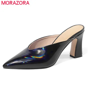 MORAZORA 2020 veliki veličina 33-43 ženske cipele-brod s oštrim vrhom, ljetne cipele-мулы, cipele na visoku petu 8 cm, večernje vjenčanje cipele, ženske