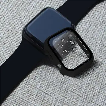 Staklo+Torbica za Apple Watch serije 6 5 4 3 SE 44 mm 40 mm Torbica za iWatch 42 mm 38 mm Zaslon Zaštitnik+Torbica Pribor za Apple Watch