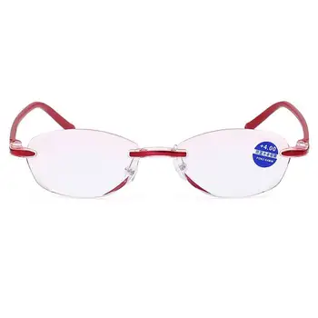 Naočale za čitanje s anti-plavom svjetlošću Naočale za čitanje rimless Presbyopia Dalekovidost s memorijom Naočale-leće rimless od 0 1,0 do 4,0
