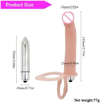 Seks-igračke za žene Seksualno Prsten za penis sa dvostrukim penetraciju Strapon Dildo Svinjska Nožica Anal Vibracioni Ženski dildo Erotske robu za odrasle B