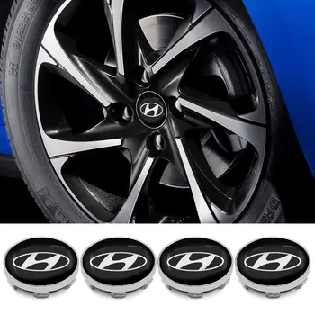 4 kom. Auto oprema Poklopac kotača automobila modifikacija centar ukras logo za Hyundai Getz Terracan Elantra Tucson Coupe Matrica