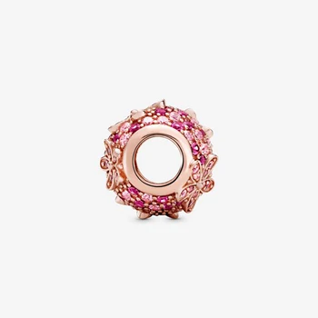 Volayer S925 Perle od Srebra Pink Utrti Cvijeta Tratinčice Ovjes idealni Izvorni Pandora narukvice Za žene DIY Izrada nakita