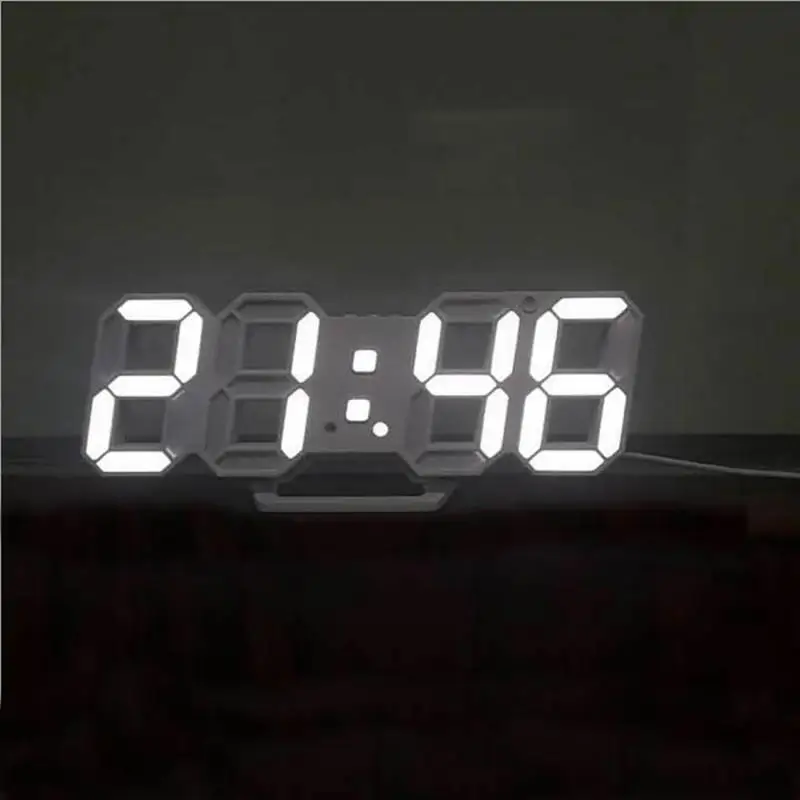 3D Zidni satovi LED Veliki Kalendar Vremena Temperatura Desktop Površine Digitalni Sat sa led pozadinskim osvjetljenjem Home Dekor Alarmi Slika  3