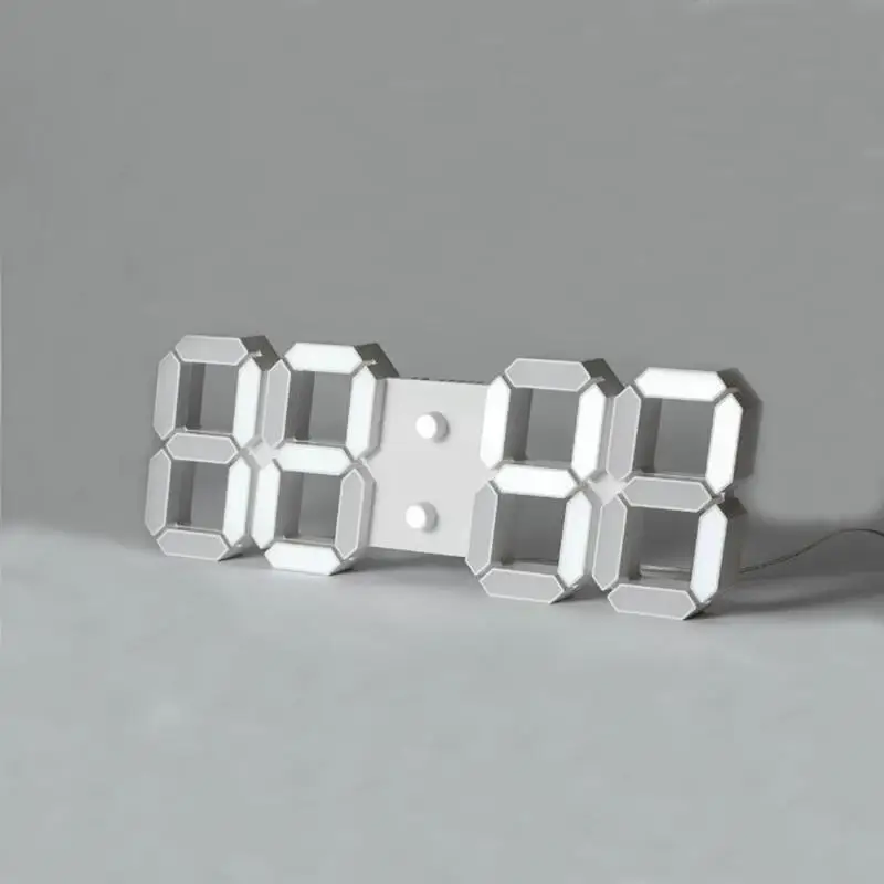 3D Zidni satovi LED Veliki Kalendar Vremena Temperatura Desktop Površine Digitalni Sat sa led pozadinskim osvjetljenjem Home Dekor Alarmi Slika  5