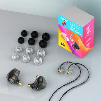 QKZ ZAX2 U slušalicama Dinamična tehnologija 1DD HIFI Bas Metalne Sportske Slušalice Slušalice s redukcijom šuma Monitor Slušalice