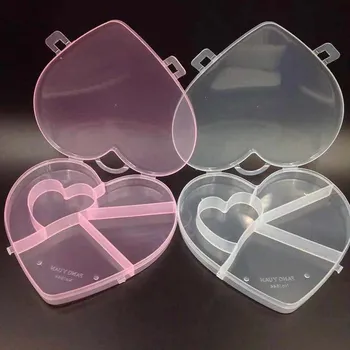 Мультяшное Srce Pink Prozirna Plastična Kutija Za Pohranu Kutija Za Nakit Organizator Nakit Držač Ormari Za Male stvari