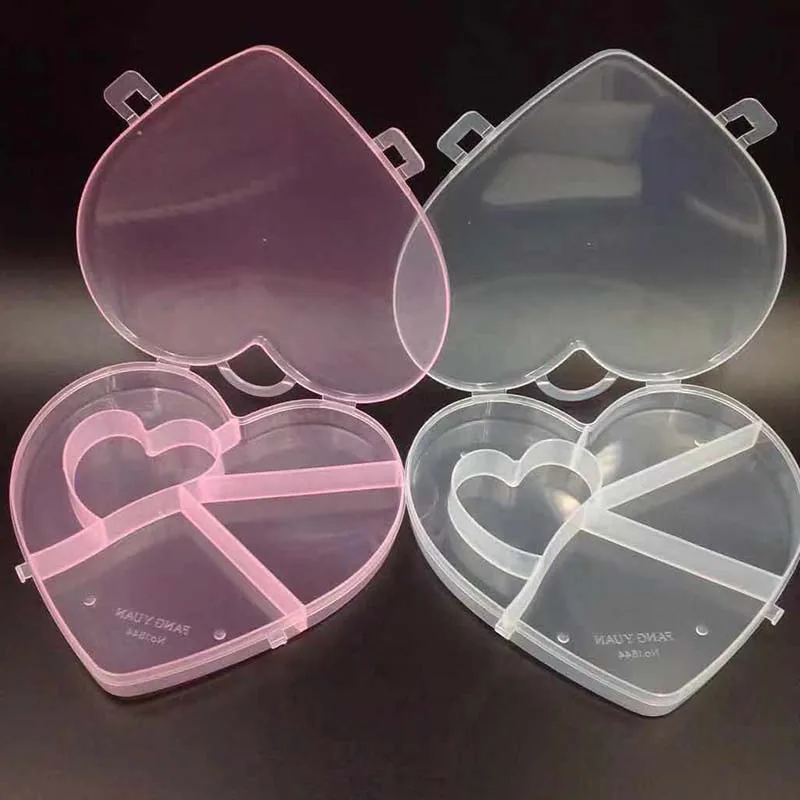 Мультяшное Srce Pink Prozirna Plastična Kutija Za Pohranu Kutija Za Nakit Organizator Nakit Držač Ormari Za Male stvari Slika  0