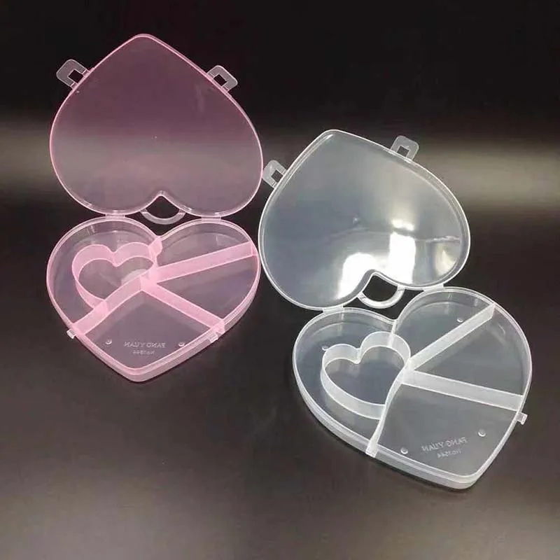 Мультяшное Srce Pink Prozirna Plastična Kutija Za Pohranu Kutija Za Nakit Organizator Nakit Držač Ormari Za Male stvari Slika  2