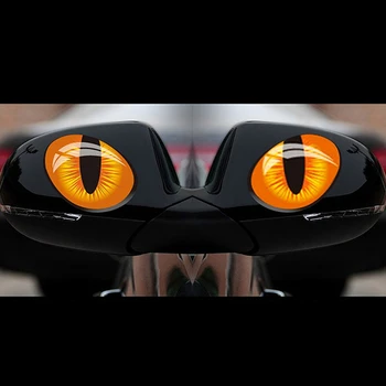 2 kom. Slatka Simulacija Mačka oči 3D Auto Naljepnice za retrovizore Auto Naljepnice Pribor Poklopac glave Automobila Dekoracija prozora