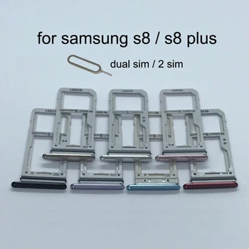 Za Samsung Galaxy S8 G950 G950F S8 Plus G955 G955F Original Kućište Telefona je Novi Adapter za SIM Kartice I Držač Police Za Micro SD Kartice