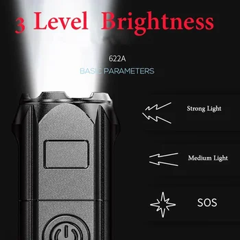 Ultra Bright Svjetiljka Taktička Svjetiljka USB Punjiva Scalable Flash Na Otvorenom Kamp Planinarenje Ribolov Višenamjenski Svjetiljku