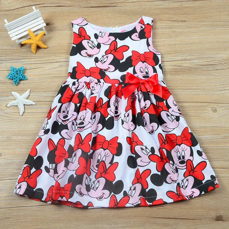 Haljine za djevojčice Ljetnim Crtani Minnie Mouse Point Kratkih Rukava Infant Slatka proslava rođendana Haljina Princeze Хлопковая odjeća za mališane Slika  4