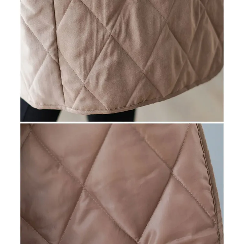 2022 Zimski kaput Novi Korejski stil Dugi kaput s pamučnom postavom Ženska Svakodnevni jakna-parka Odjeća Ženska tanka gornja odjeća Slika  3