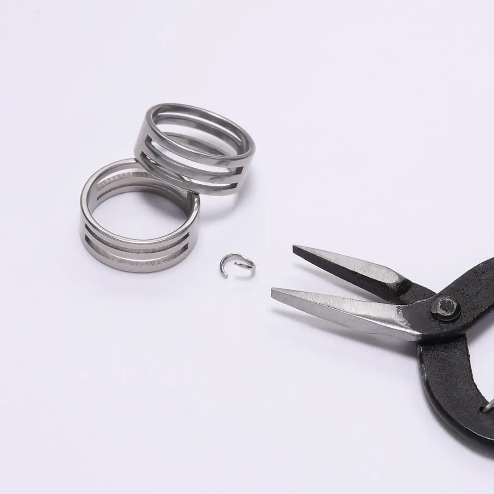 1pc 9*18 mm Prsten za skakanje od Nehrđajućeg čelika Open Završne Prstom Nakit Alati za DIY Obrtni Krug Kliješta za perle Otvaraju Pomoćne Alate Slika  2