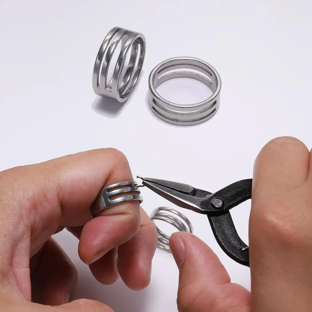 1pc 9*18 mm Prsten za skakanje od Nehrđajućeg čelika Open Završne Prstom Nakit Alati za DIY Obrtni Krug Kliješta za perle Otvaraju Pomoćne Alate Slika  4