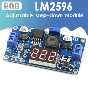 LM2596 Snižava Modul za napajanje sa Podesivim naponom dc 3A + Plava LED Voltmetar