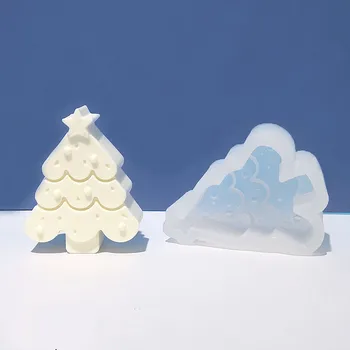 3D Božićno drvce svijeća silikonska forma medenjak čovječuljak svijeća ručno DIY aromaterapija smole izrada svijeća obrt ukras