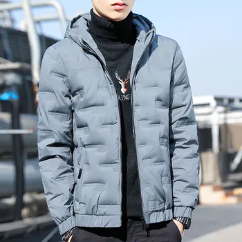 Muška 2021 Nova Jesensko-zimska lagana pamučna jakna za odmor s kratkim korejski brand Chao Mladih утолщенная pamučna jakna i Kaput