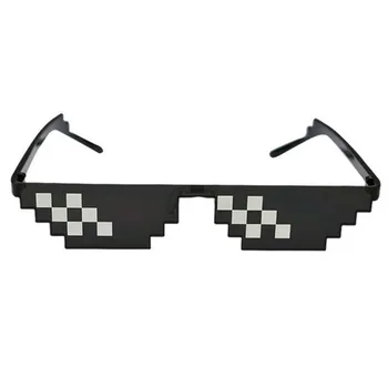 8 Bitni Sunčane naočale Thug Life Piksela Muške, ženske marke naočale za stranke Mozaik UV400 Vintage naočale su Unisex Poklon igračke naočale