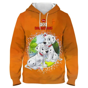 101 Dalmatians Pas Crtani Anime Majica s kapuljačom za djecu Disney 3D Print Muške veste Proljetna ulica ženska odjeća