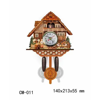 Zidni sat u skandinavskom stilu Klasicni Drveni Umjetničke Sat Vremena Ptičje Zvono Njemački Schwarzwald Sat sa Kukavicom Ljuljačka Edukativne igračke
