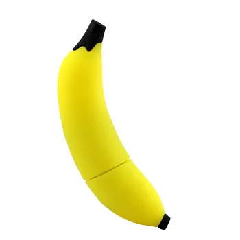 Prodaja na veliko Poglavica Silikon Voćni Banana 4 GB 8 GB 16 GB, 32 GB i 64 GB Voćni Usb memorija Usb Flash Drive Za Skladištenje microsd Kartice Mini-Poklon
