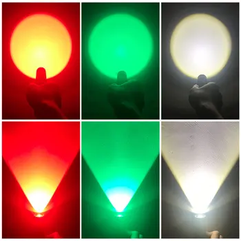 Mini Zelena/Crvena/Bijela LED Svjetiljka XPE LED Svjetiljka 1 Stanje Datoteke Svjetiljka Taktička Lampa 18650 za Lov i Kamp