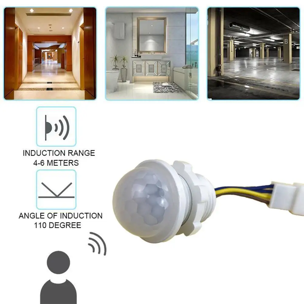 Mini Ormar PIR Senzor Inteligentni Prekidač 100-240 LED Infracrveni detektor pokreta PIR Otkrivanje Automatski Senzor Prekidač svjetla Slika  5