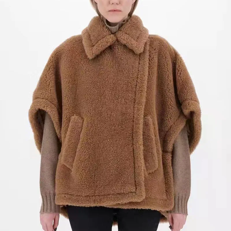 Ženski Zimski kaput od prave ovčje vune Jaknu, Kabanicu Model Негабаритная Odjeća Nova Moda Debele Tople Boje Tla Slika  5
