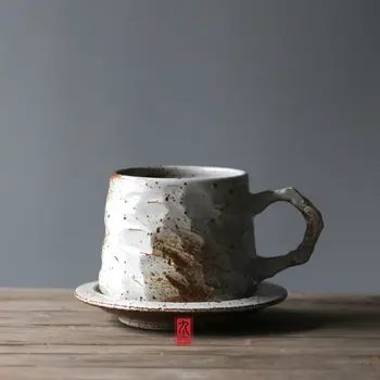 Set Šalica Kave iz keramika Ručni Rad u japanskom Stilu Retro Set šalica Kave od keramike Tradicionalne Šalice za espresso Tazas De Cafe Kuhinja