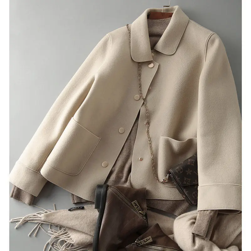 Jednostavna lagana luksuzna jakna s lapels za žene 2021 proljeće i jesen novi temperament modni univerzalni top Slika  5