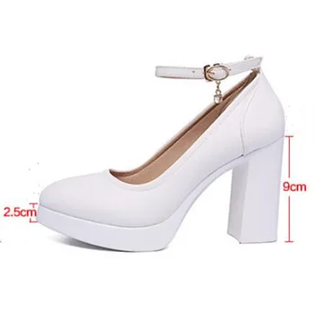 Topla 2021 Nova Elegantna crno-bijela modna obuća Ženske cipele-brod Cipele veličine od prave kože Ženske cipele na visoku petu 6/9 cm