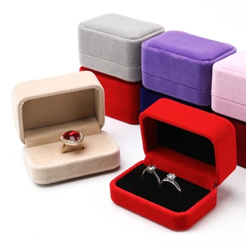 Luksuzno baršunasto prsten je Poklon kutija Pogodna za Vjenčanje ponuda Помолвка Rođendan Valentinovo majčin Dan Božić