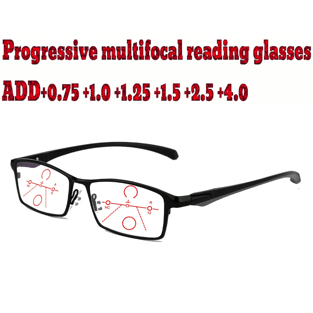 Progresivni Мультифокальные naočale za čitanje Poslovni ljudi full frame udobnost TR90+1.0 +1.5 +1.75 +2.0 +2.5 +3 +3.5 +4 Slika  1