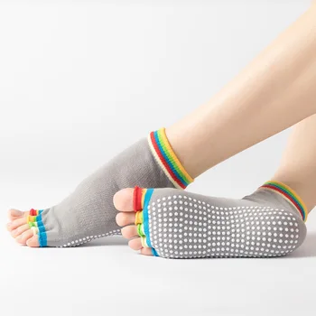 ženske čarape čarape za joge s vrhom straga stručni čarape za žene čarape za joge s vrhom do gležnja, sretan zabavne čarape čarape protiv klizanja