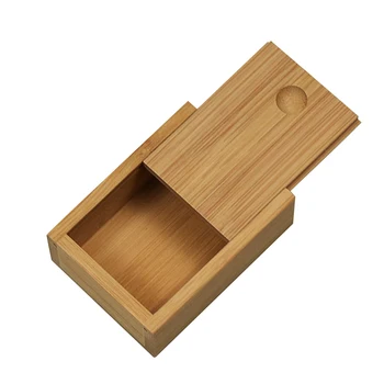 Bamboo Kutija Stolni Organizator Drvena Kutija Za Pohranu Šminkanje Šivanje Iglom / Karta Za Igranje Ambalaže Torbica 8.5x6.5x3.5 cm