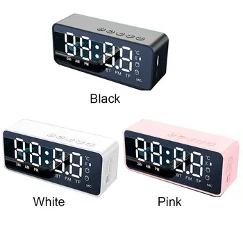 Digitalni sat Alarm Sa Bežičnim Zvučnikom Mini-kompatibilan s aparatima LED Zaslon USB Punjiva Spavaće sobe FM-radio