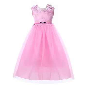 4-14 godina Cvjetnih čipkan haljina Odjeća za djevojčice Haljina princeze za stranke Duga haljina Dječje haljine za djevojčice Vjenčanje večernja odjeća