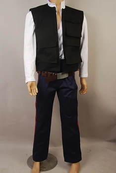 Film Han Solo kostim za odrasle Halloween cosplay odijela za muškarce cosplay Han Solo odijelo Muška Košulja, Prsluk, Hlače Kit
