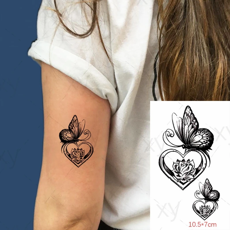 Vodootporne Privremena Tetovaža Naljepnica Cvijeće Pink Vijenac Flash Tetovaže Avion Engleski Alfabet Body Art Ruka Lažne Tetovaže Za Žene Slika  3