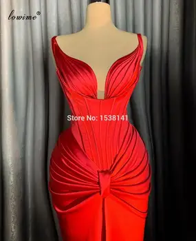 Plus Size Crvene Haljine za maturalne Duge večernje haljine Sirena Elegantan Svadbeni haljine za zabave Ženske koktel haljine Suknie Wieczorowe