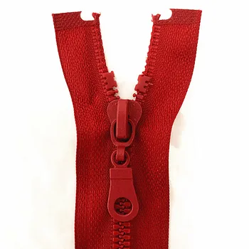 2 komada, 5 # 25 cm (10 inča) Bordo-crvena Odvojiva Gumeni Zatvarač s Otvorenim Završetkom Automatski Eko-Dvorac Plastični Zatvarač za šivanje Kostima