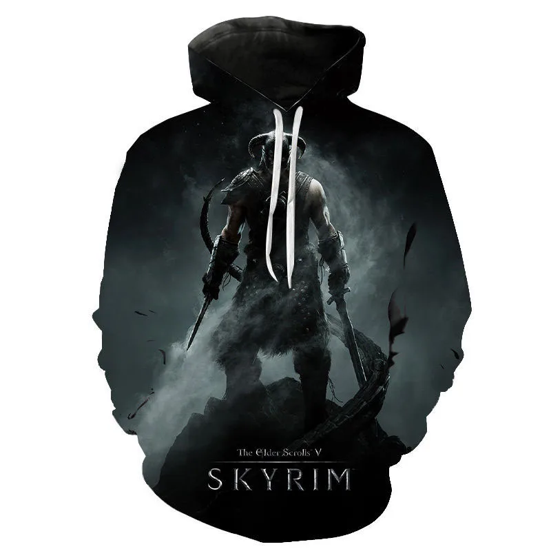 Slot hoodies The Elder Scrolls V SKYRIM 3D Majica sa po cijeloj površini Za muškarce i žene Moda majica Casual pulover Muški kaputi s kapuljačom Slika  2
