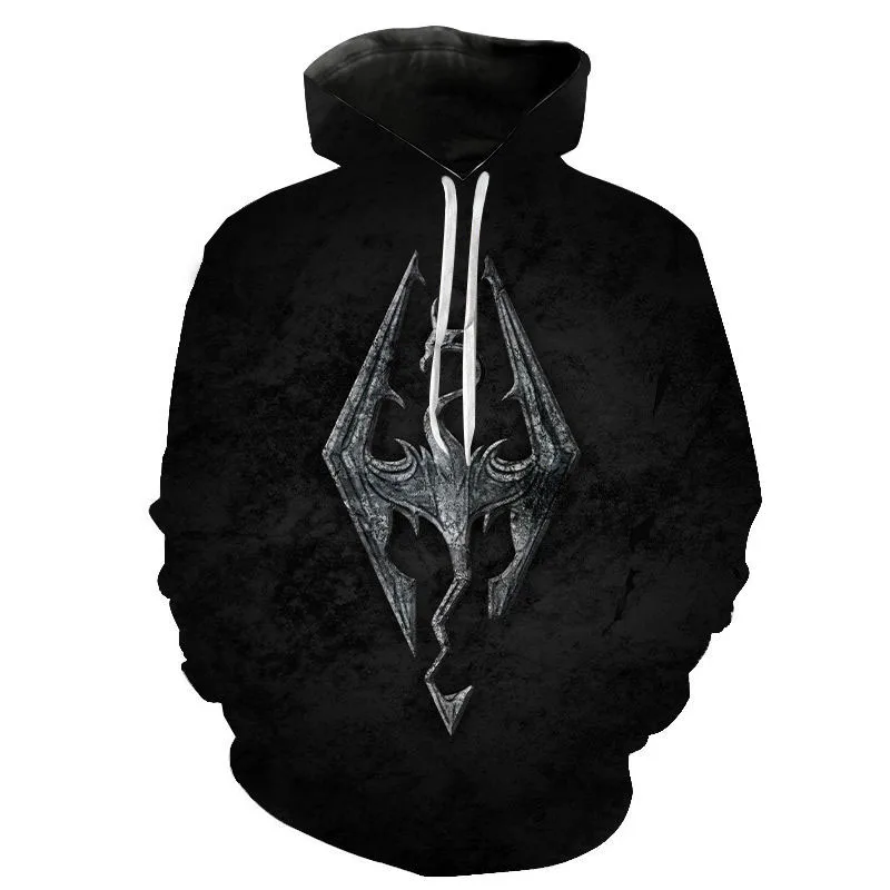Slot hoodies The Elder Scrolls V SKYRIM 3D Majica sa po cijeloj površini Za muškarce i žene Moda majica Casual pulover Muški kaputi s kapuljačom Slika  3