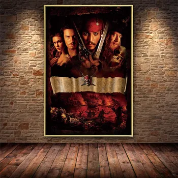 Disney Klasični Epski Plakat filma Pirati s Kariba Slika na platnu Portret Slika Ispis Spavaća soba, Hum Uređenje Cuadros