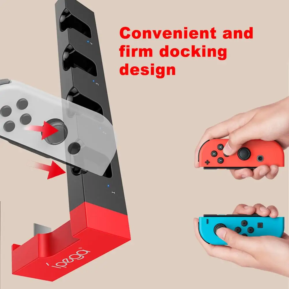 Punjač kontroler PG-9186 4 Priključka za Punjenje Priključna stanica za Nintendo Switch NS Joy-Con konzola Pribor za gamepad Slika  4
