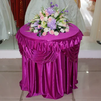 Suknja za okrugli stol vjenčanje šminka i suknja za stol s pjenušcem s dvostrukim uzorcima Bijela i ružičasta šarene tkanine za pokrivanje površine za tortu