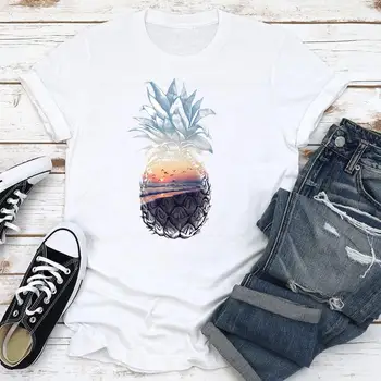 Ženska odjeća Crtani Odmor putovanja 90-ih godina Slatka odjeća Ljetna moda Majica kratkih rukava i po cijeloj površini Ženska t-shirt Top Grafički t-shirt