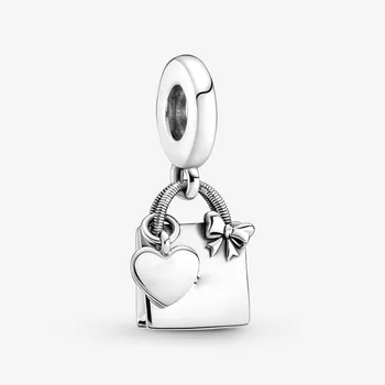 2021 S925 srebra Pero shopping bag budaletina gica zrna pogodna za originalni nakit Pandora ženska narukvica