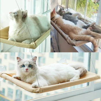 Krevet-viseća za kućne ljubimce sa 17,5 kg Viseći Mačji krevet Za mačke Praktičan i izdržljiv Viseća kraj prozora S tepih Pukovnije Sjedalo Krevet Mačji gnijezdo